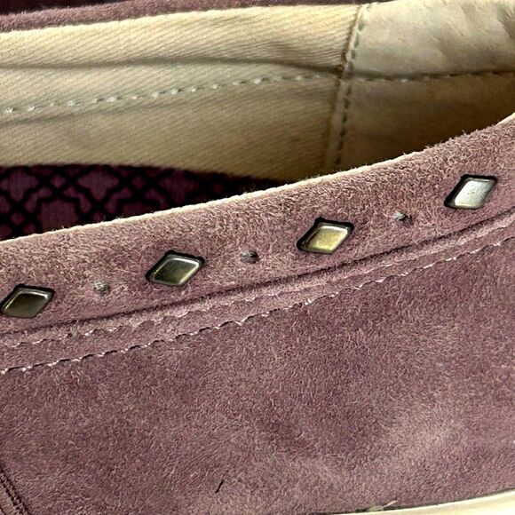 Spenco Sneakers Women’s Size 7.5 Color Lavender Elderberry Suede Comfort Slip-on - Picture 4 of 11